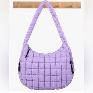 Quilted Puffer Tote Bag Large Crossbody Shoulder Bag with Zipper (023)